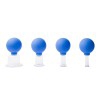 Glass suction cups set with rubber bulb (Four units)